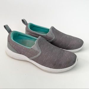 Vionic gray and mint slip on sneakers size 5
